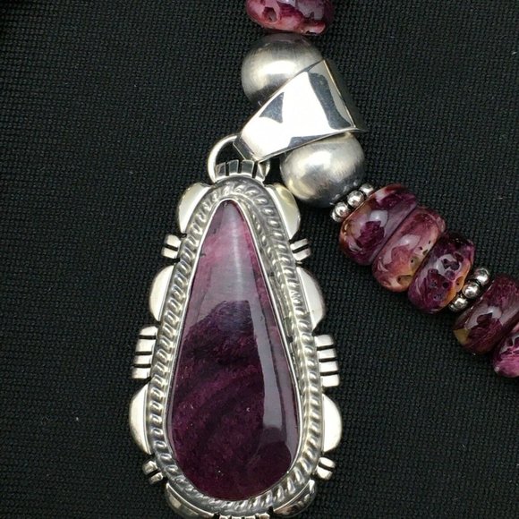 Women's Gift Navajo Purple Necklace Pendant Ln 22 - Picture 8 of 12